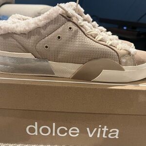 Dolce Vita Cream Ankle Boots